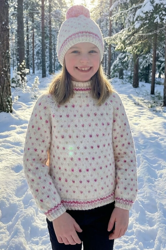 Rosa Lollilender genser til barn - DLG 25-024B