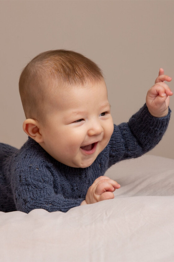 Firkloever strikket body til baby i alpakkaull - Viking 2132-13