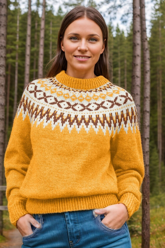 Gul rallargenser med rustbrunt mønster - DLG 141-SU34583438