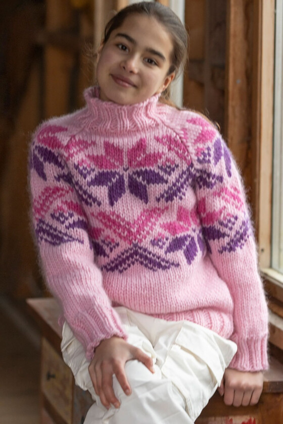 Sno genser, lys rosa - Viking 2410-4E