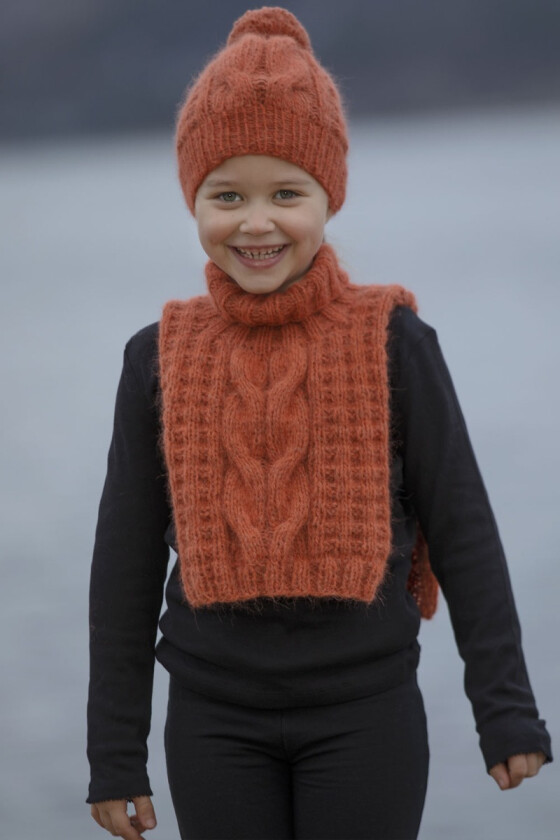 Halm strikket hals med strikkelue - Viking 2033-1B
