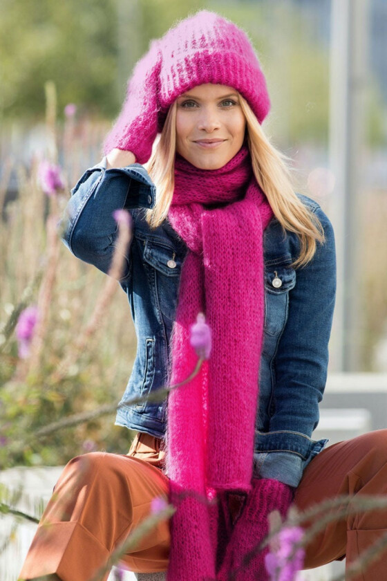 Asha lue, votter og langskjerf i pink - HOY 19-16C