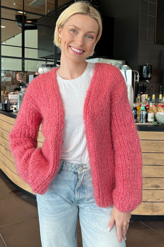 Stella cardigan korallfarget - Belfilato 24-001-44017C