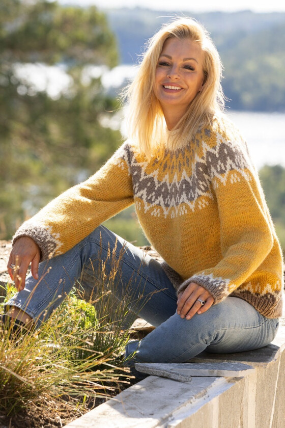 Gul Leandra genser - Viking 2330-02B