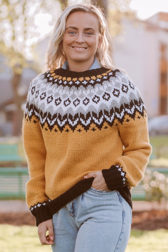 Gul riddarigenser med sort mønster - DN0016