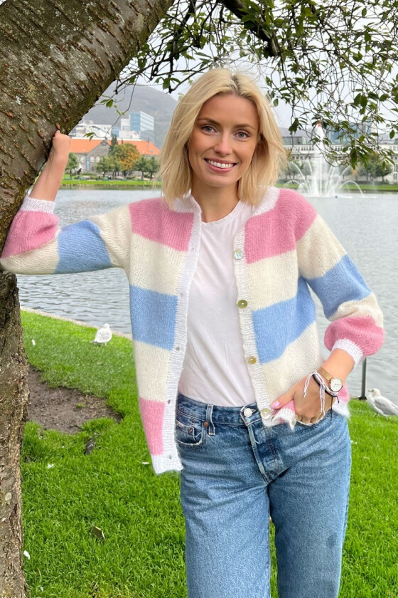 Sorbet cardigan Rosa/Lyseblå - Mille Fryd MF0002H