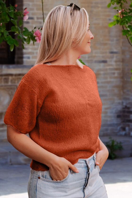 Peggy sweater i brent oransje - DLG-22-008-355
