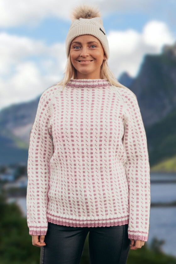 Islender med lyserosa mønster - Strikkia 2020-030P