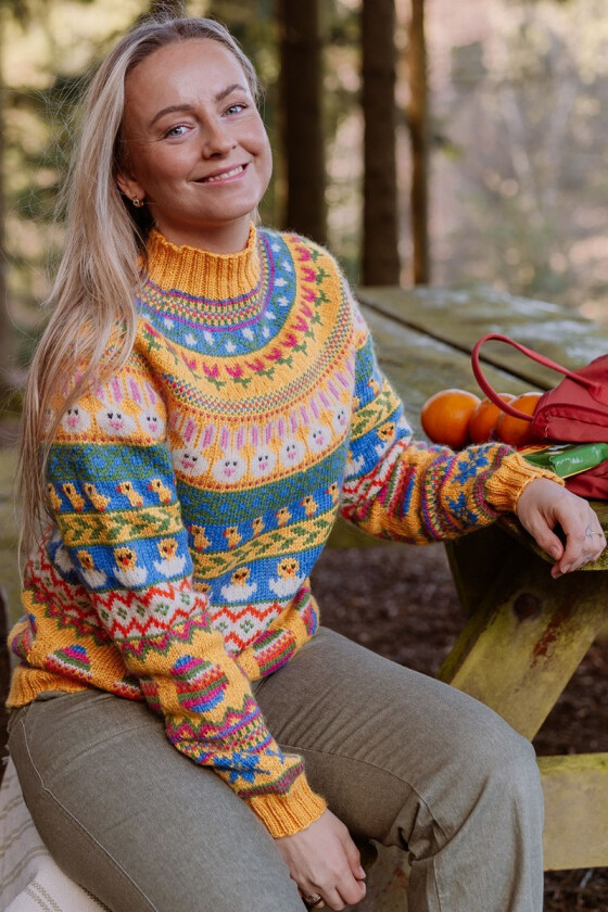 Sunny easter sweater - Strikkia 2023-006