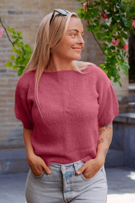 Peggy sweater bringebærfarget - DLG-22-008-362