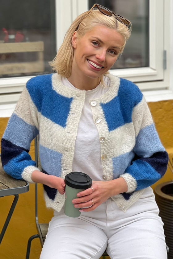 Bilde av Sorbet cardigan med blå striper - Mille Fryd MF0002LB