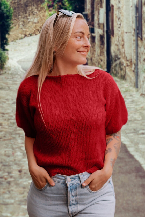 Rød Peggy sweater - DLG-22-008-350