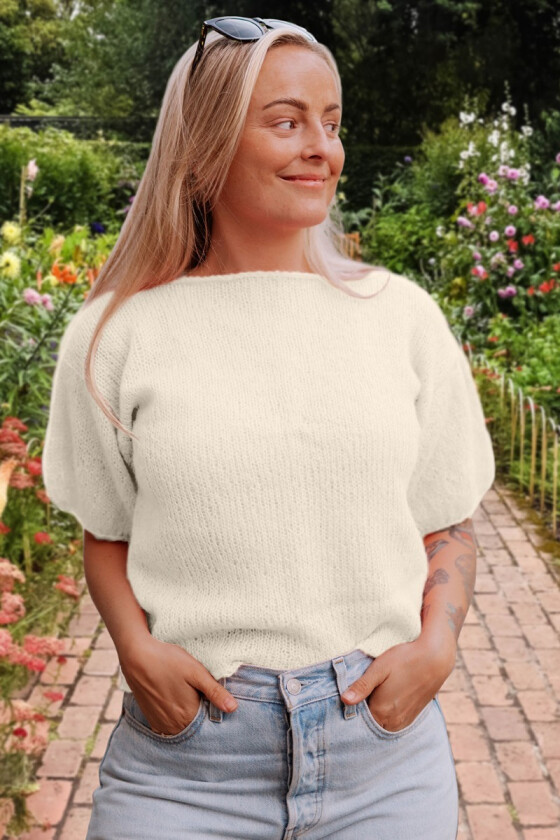 Naturhvit Peggy sweater - DLG-22-008-302
