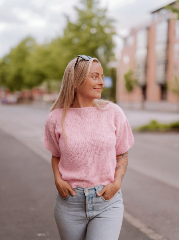 Peggy sweater i rosa - DLG 22-008KC-761