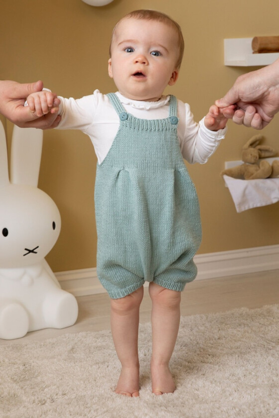 Puffy strikket romper til baby - Viking 2126-14