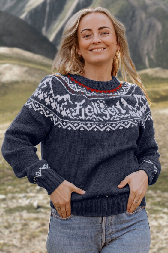 Jeansblå Fjellgeitgenser - DLG-22-005-527