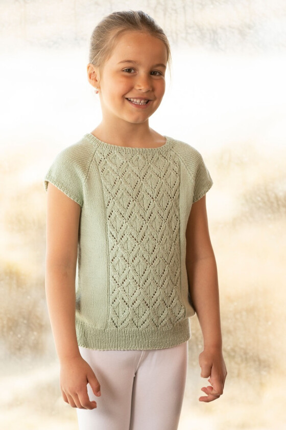Saphira strikket topp med korter ermer - Viking 2121-08
