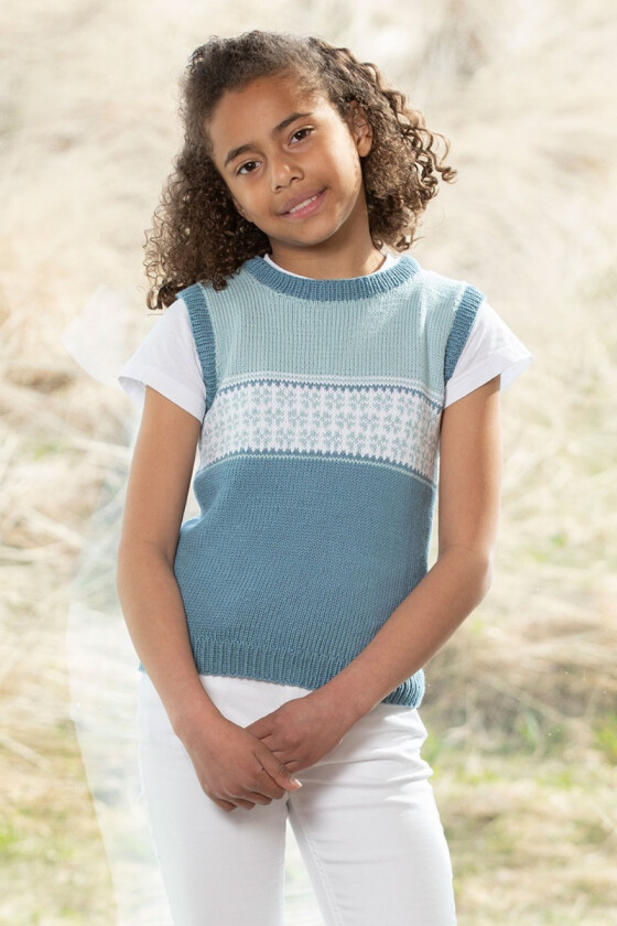 Anemone strikket vest til barn - Viking 2122-05