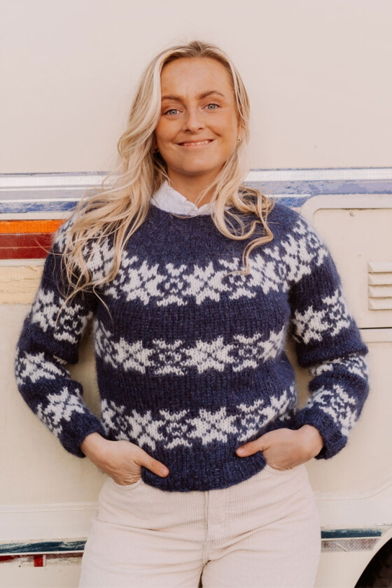 Strikket genser ala Sarah Lund Forbrytelsen - Strikkia 2021-011