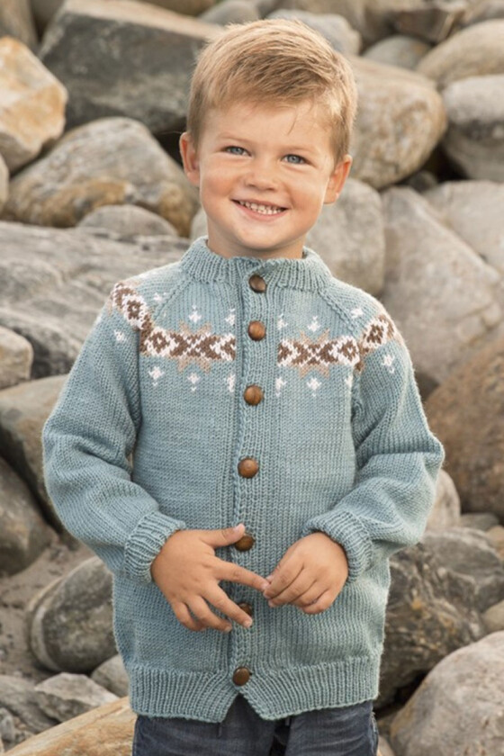 Føniks strikket jakke til barn - Viking 1615-08