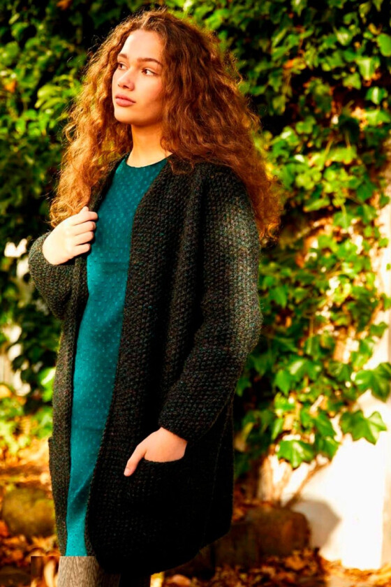 Bilde av Skrugga lang perlestrikket cardigan - Lopi 37-8