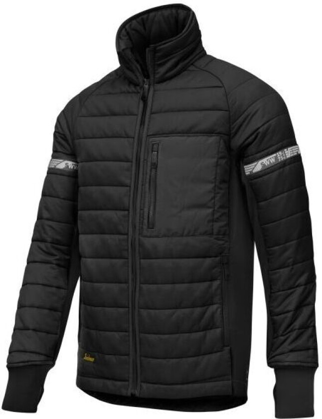 Snickers vinterjakke 8101 sort str S vattert