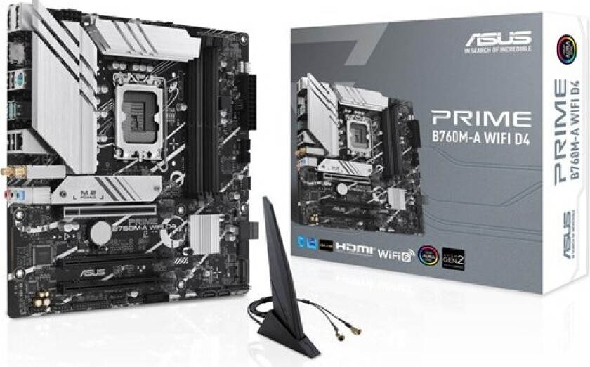 Bilde av Asus Prime B760m-a Wifi D4 S-1700 Matx Mikro Atx Hovedkort