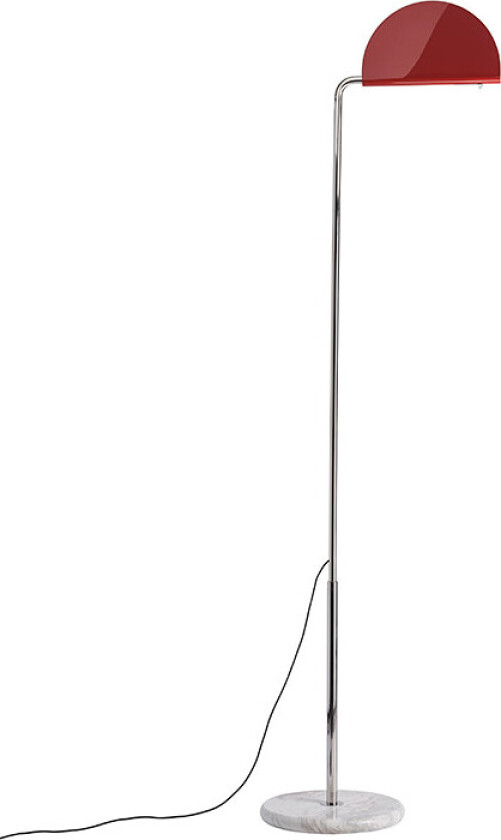 éditions - Mezzaluna Gulvlampe White Marble/Red