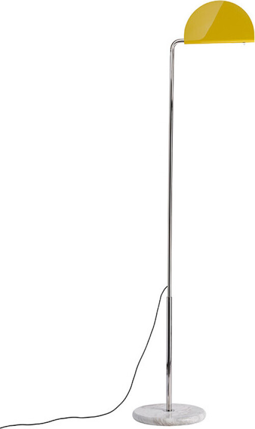 éditions - Mezzaluna Gulvlampe White Marble/Yellow