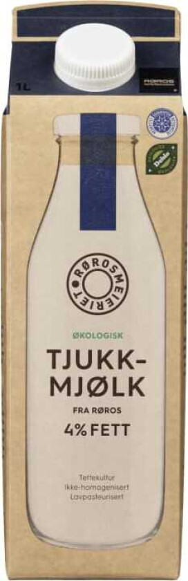 Rørosmeieriet Tjukkmjølk fra Røros Økologisk 4% fett 1l