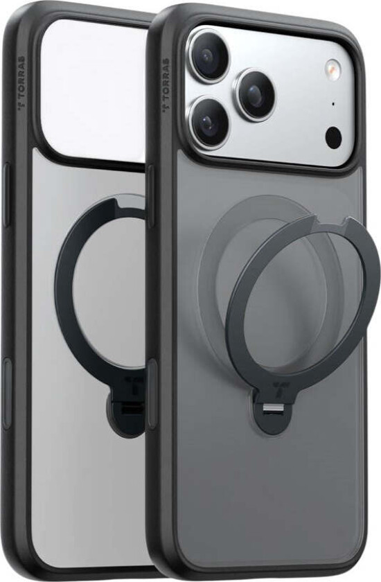 iPhone 18 Pro Max / 17 Pro Max TORRAS Ostand Q3 Spin Deksel - MagSafe Kompatibel - Svart