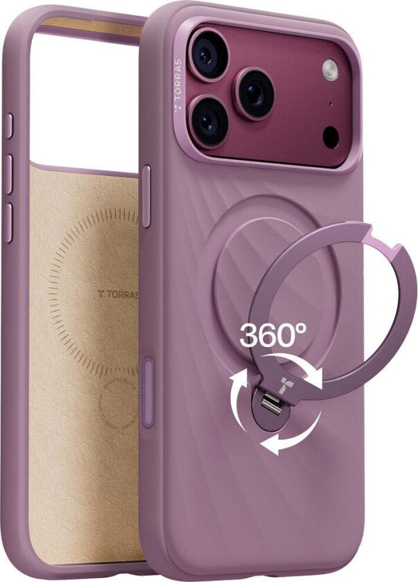 iPhone 18 Pro / 17 Pro TORRAS Ostand Q3 Wind Deksel - MagSafe Kompatibel - Lilla
