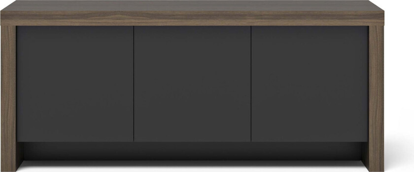 TEMAHOME Kobe Skjenk med 3 dører - Valnøtt/Sort, 188 cm
