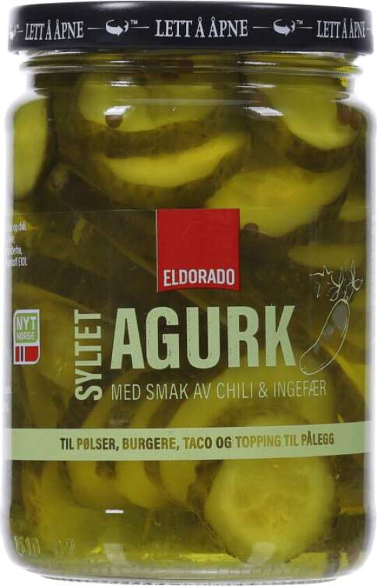 Agurker Syltede Ingefær&Chili Smak 380g