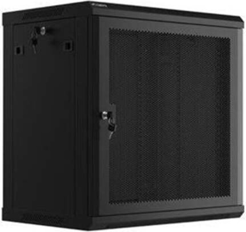 Bilde av Hengestatt Installasjonskap 19" 12U 600X450 Sort Perfoert Dør Lanberg (Flat Pakke)