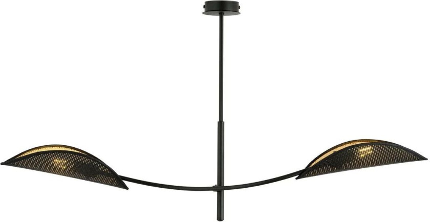 Emibig Lotus taklampe 2-lys - Svart/Gullfarget