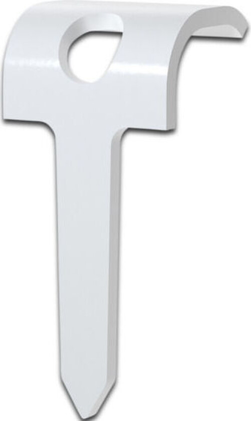 Bilde av Oval kabelklammer tre hvit 100pk - 1305679