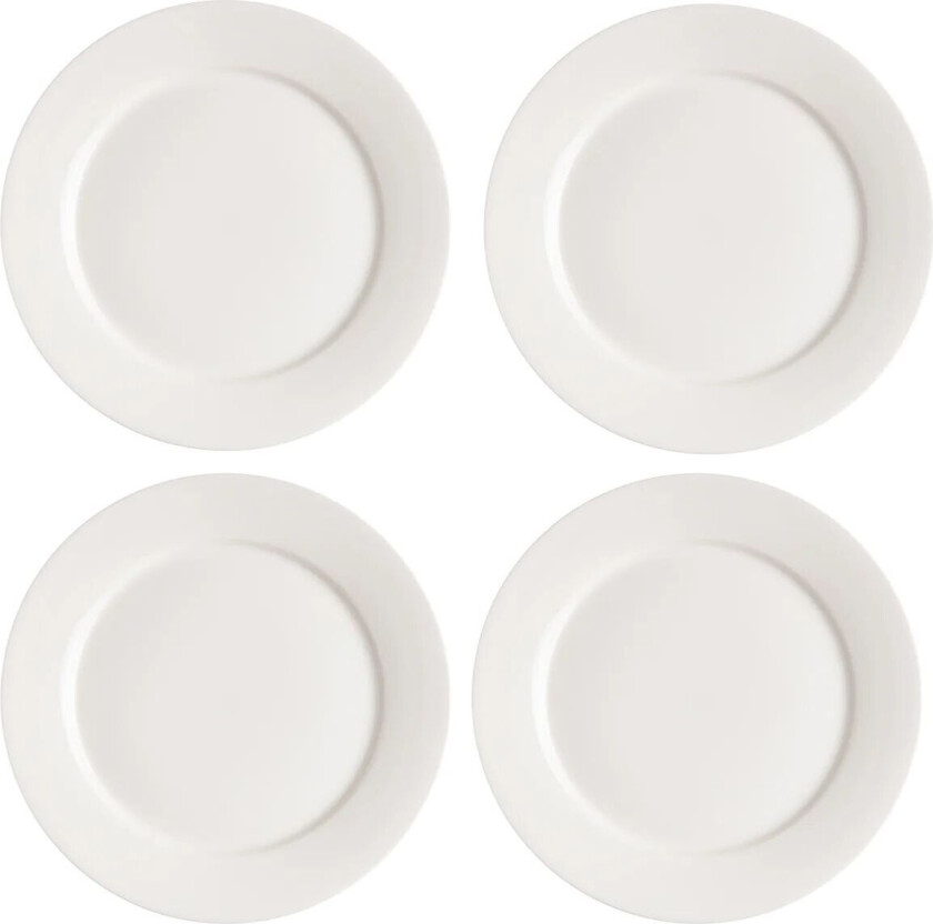 Kalk tallerken 28 cm 4-stk. hvit