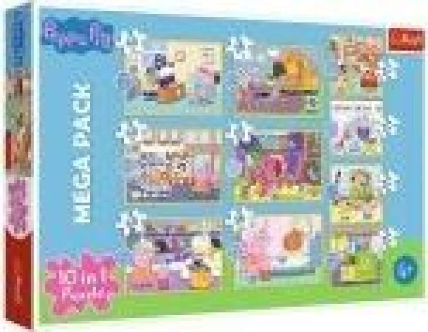 Peppa Pig 10 in 1 Mega Pack, 48 stykker, Tegneserier, 4 år