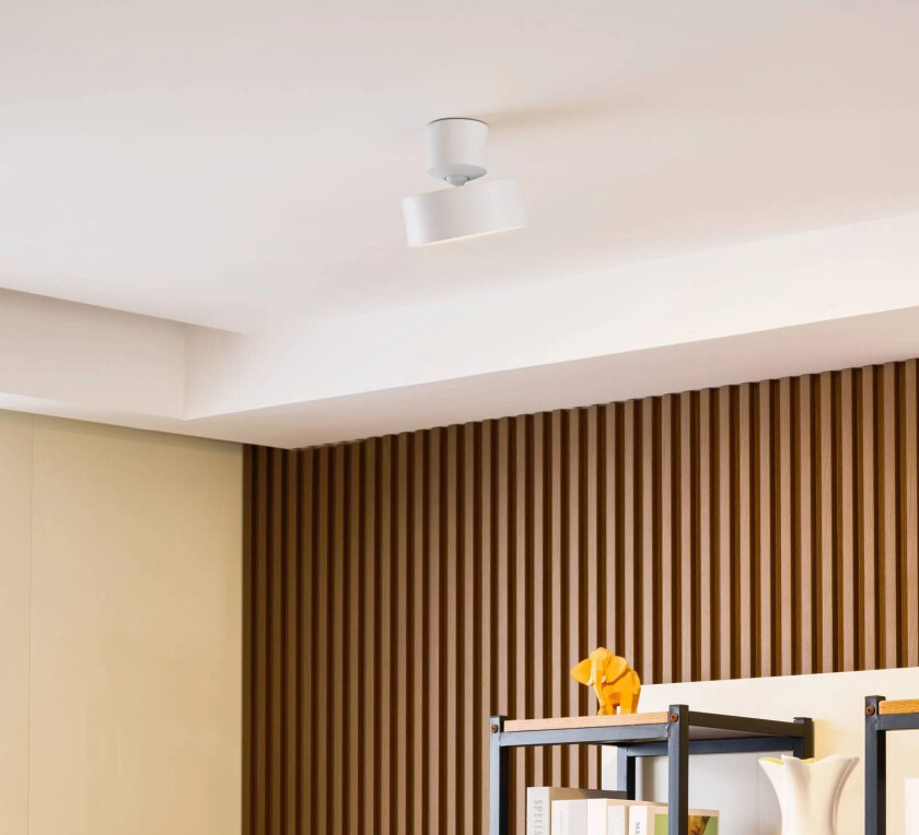 Nivoria LED-spotlight, svingbar, hvit