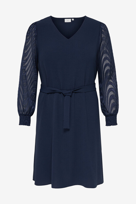 Kjole carMetta L/S Mini Dress Wvn - Blå