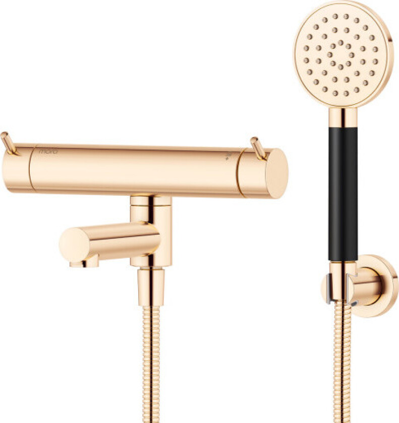 Inxx II badekarmatur med dusjsett, polert messing