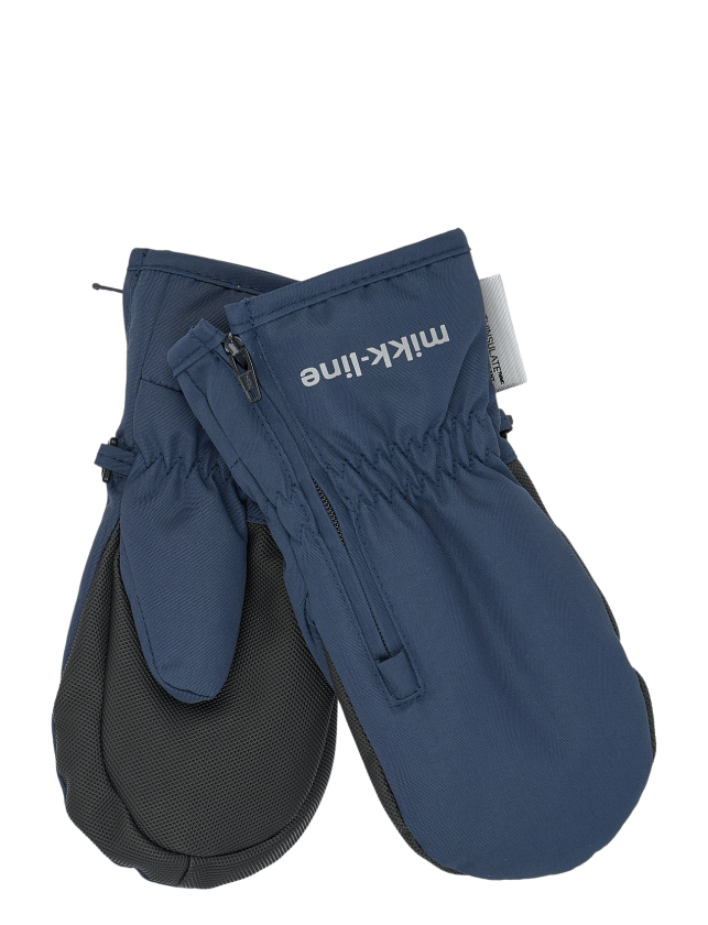 Polyester Mittens W. Zip - BLUE NIGHTS - 110/116