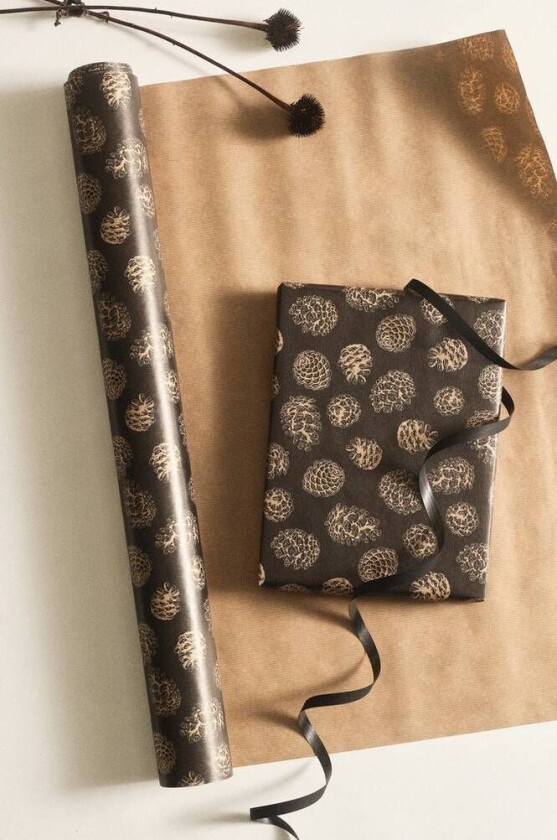 gavepapir - lengde 10 meter Brun