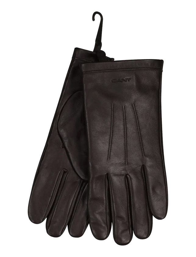 Cashmere Lined Lambskin Gloves - DEEP BROWN - XL