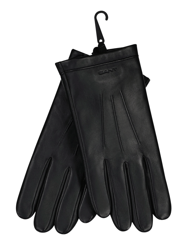 Cashmere Lined Lambskin Gloves - BLACK - XL