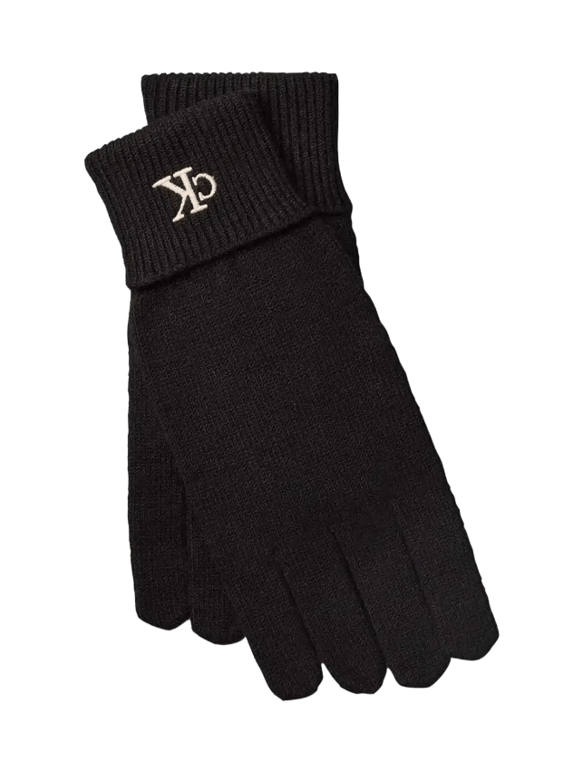 Ck Fine Rib Gloves - BLACK - One Size