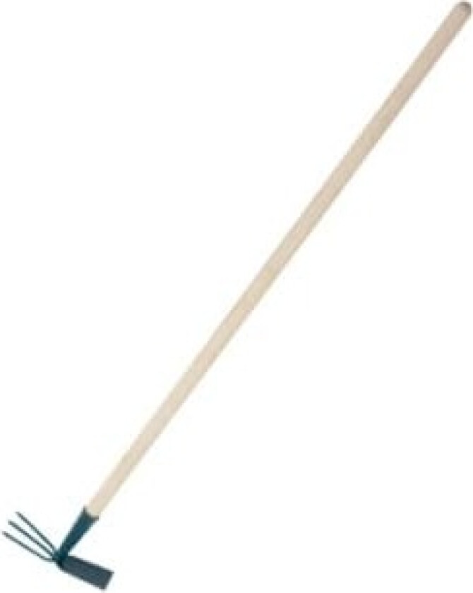 Straight hakke med 3-tanns gafler, 110 cm, trehåndtak - 12295