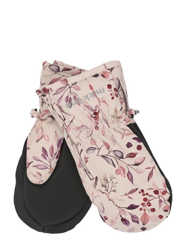 Polyester Mittens Aop W. Zip - BERRIES & BIRDS AOP - 74/80