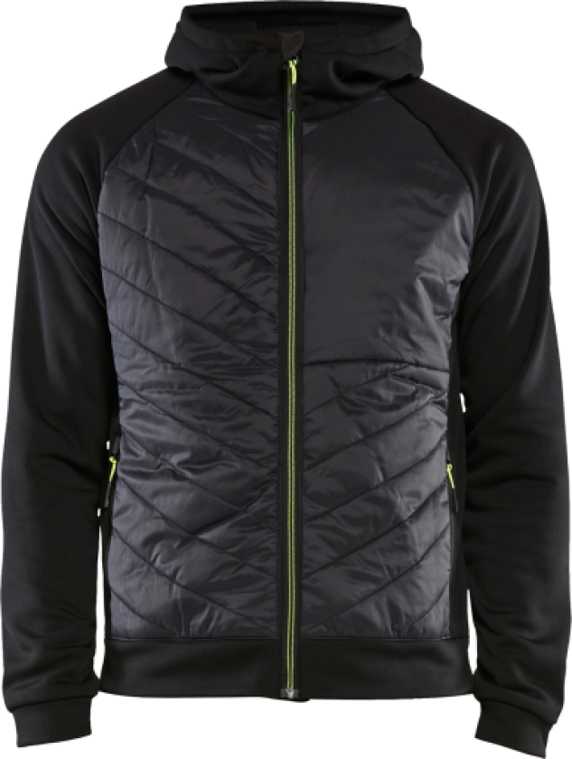 HYBRID SWEATSHIRT SVART/HØY VI SVART/GUL S